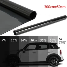 Feuilles noires pour vitres de voiture, 300cm x 50cm, Film de teinture pour vitres de voiture, Protection solaire contre les UV