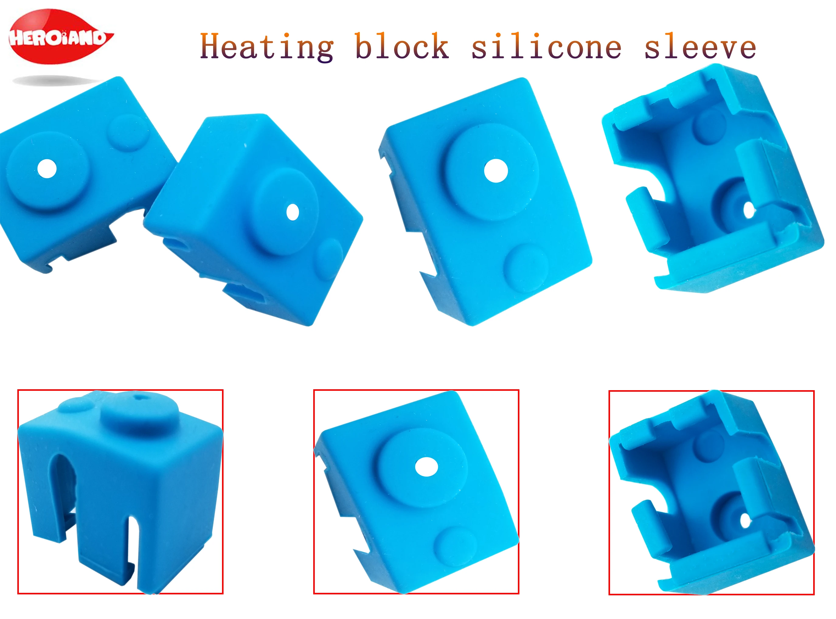 Silicone Insulation Case Box sleeve For E3D V6 Hot End PT 100 Cover 3D Printers 