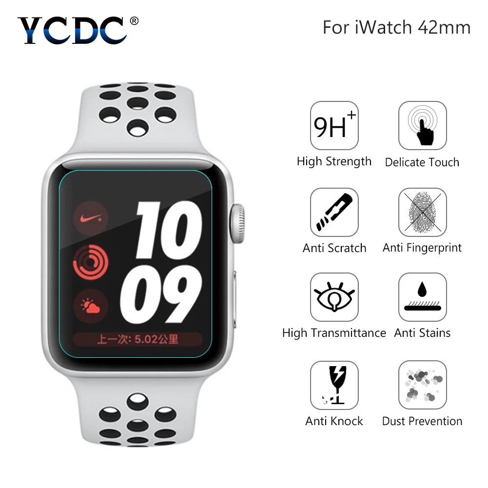 HD Экран Proetctor для наручных часов Apple Watch 38 мм/42 мм, версия 1, 2, 3 0,3 мм защитная пленка из закаленного стекла Smartwatch Экран защиты