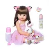 Free shipping from Brazil 55cm Full Silicone Body Reborn Baby Doll Toy For Girl Vinyl Newborn Princess Bebe Accompanying Toy ► Photo 1/5