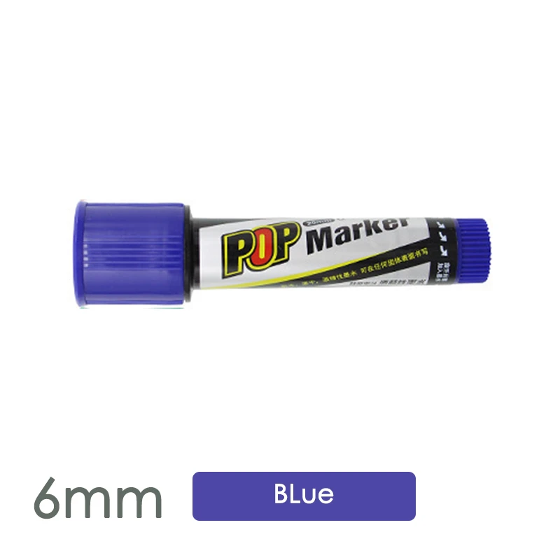 6mm Blue Несколько цветов Несколько ручек маркеры Кисть ручка ручная роспись плакат кисть фломастер на масляной основе может быть крашена поп-ручка - Цвет: 6mm Blue