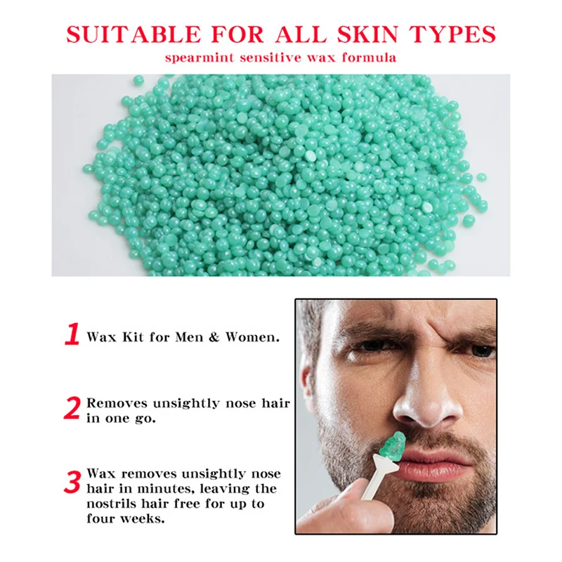 Nose Ear Hair Wax Trimmer Kit Effective And Safe Nose Hair Removal Clean  Women For Men And Set Painless & Easy Nasal Waxing 50g - AliExpress