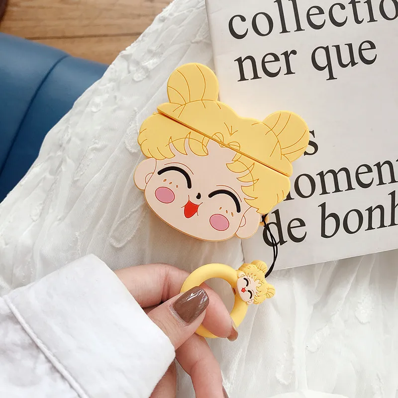 

For AirPod 1 2 Case Cute Cartoon Sailor Moon Soft Silicone Earphone Case For Apple Airpods Case Protect Cover Funda