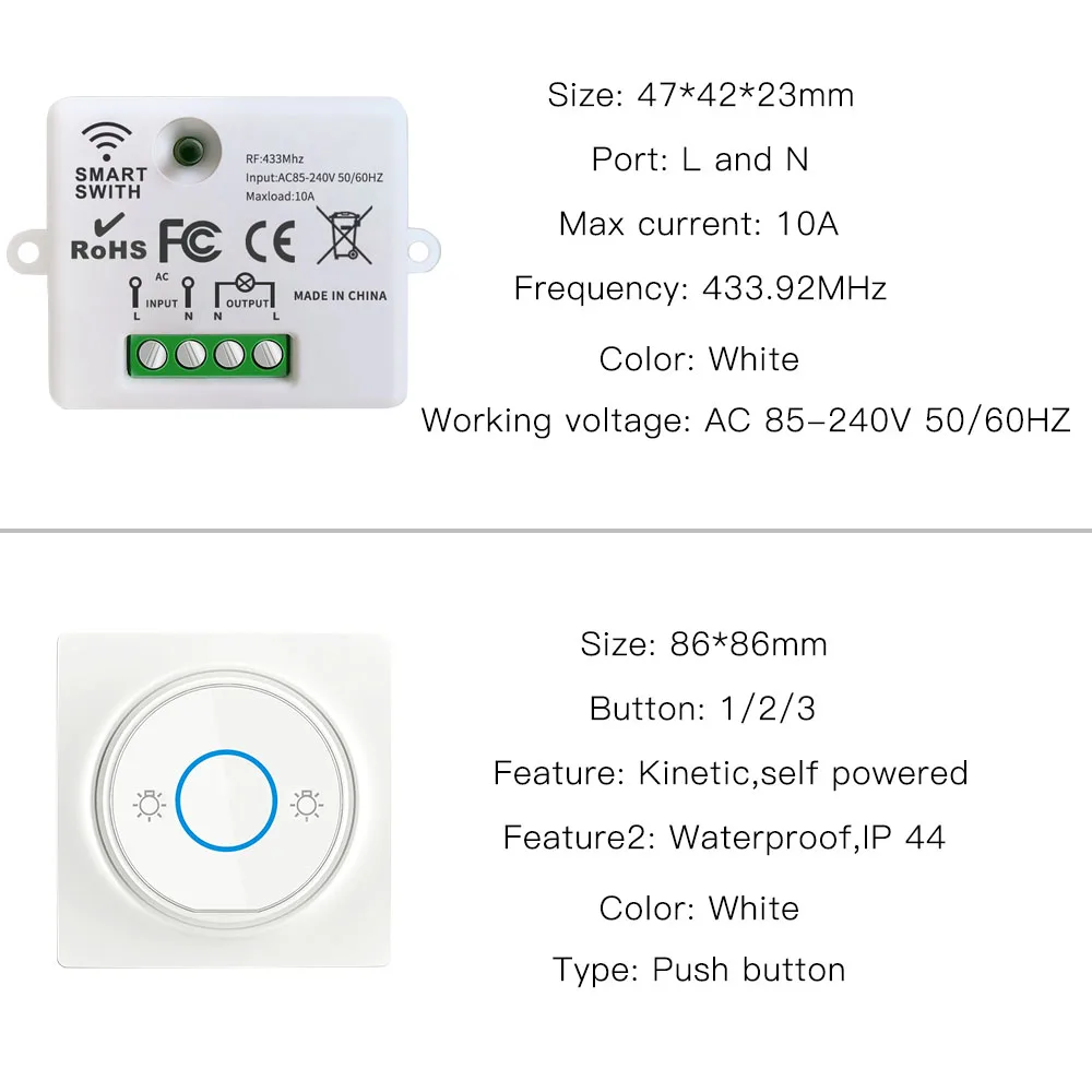 Outdoor Wireless Remote Light Switch  Outdoor Remote Control Light Switch  - Self-pow - Aliexpress