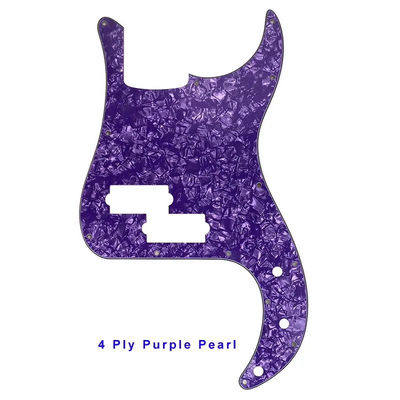 Пользовательские гитарные части, качественная электрическая гитара Pickguard-для США/Мехико Fd стандарт P бас Гитара Pickguard царапина пластина - Цвет: 4Ply Purple Pearl