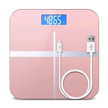 

WSFS Hot Intelligent Electronic Scale Digital Temperature Bathroom USB Charging Scale