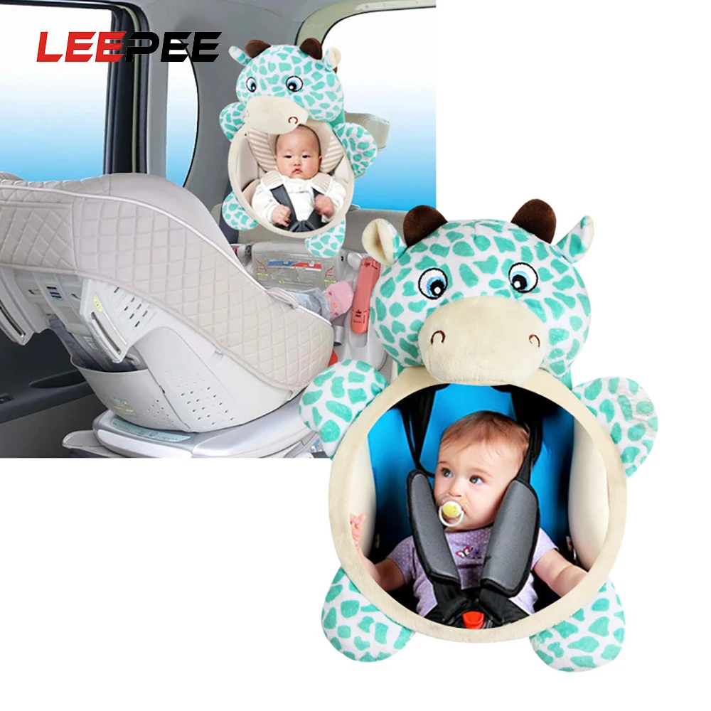 

LEEPEE Car Baby Mirror Wide View Rear Mirror Safety Seat Headrest Mount Adjustable For Kids Rear Facing Mirrors Auto Accessories