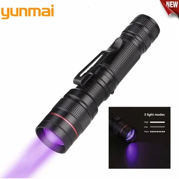 

2018 New Ultra Violet LED Light UV Led UV Flashlight Torch Purple Flashlight Lamp AA Battery For Marker Checker Detection s17