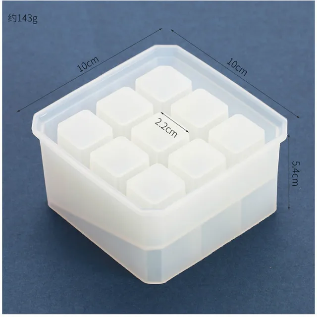 Lipstick Storage Box DIY Hand Made Crystal Trinket Silicone Mold for Resin Epoxy Resin Mold Pigment Bottle Storage UV Resin Mold 9 Cavity