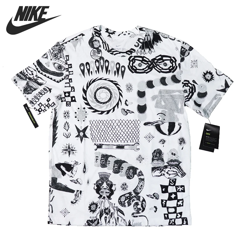 

Original New Arrival NIKE AS M NK DRY TEE DFCT WILD AOP Men's T-shirts short sleeve Sportswear