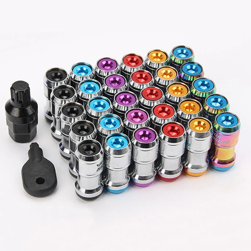 20PCS Steel Wheels Lock Lug Nuts M12x1.5 / M12x1.25 With Spikes Racing