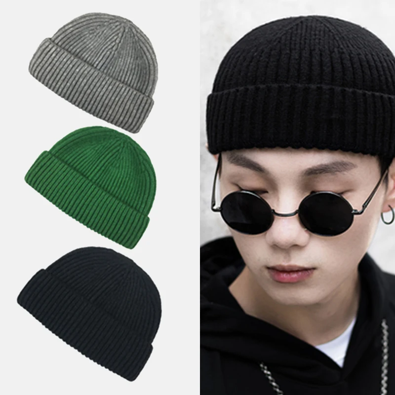 

New Hip Hop Hat Elastic Hats Winter Warm Beanies Casual Adult Men Beanie Female Wool Knitted Beanie Skull Cap Unisex