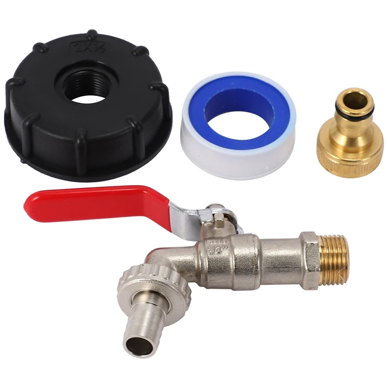 DN15/DN20 S60X6 Water Tank Outlet Connector Thread Mounting IBC Tank Tap Adapter DN15/DN20 S60X6 Water Tank Outlet Connector Thread Mounting IBC Tank Tap Adapter