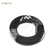 

500M Indoor 3 Steel Dumplex Single mode Fiber Drop Cable SC LC FC ST FTTH Drop Patch Cable FTTH Fiber Optic Jumper Cable