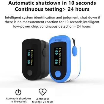 

LED Bluetooth Blood Presure Meter Monitor Heart Rate Pulse Portable Finger Pulse Blood Oximeter Oxygen Meter Clip Type SPO2