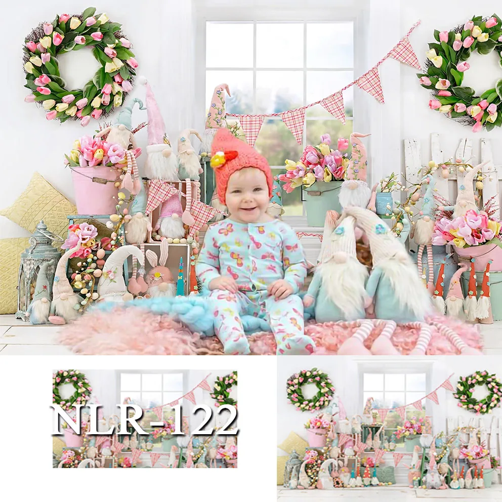 

Easter Backdrop Spring Grass Eggs Floral Toys Weath Baby Party Photo Backgrounds Photography Backdrops for Photo Studio Decor