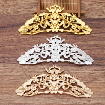 

6pcs Zinc Alloy Metal Casted Filigree Flowers Charms Ancient Corner Flower Decoration Findings DIY Hair Head Jewelry Accessories