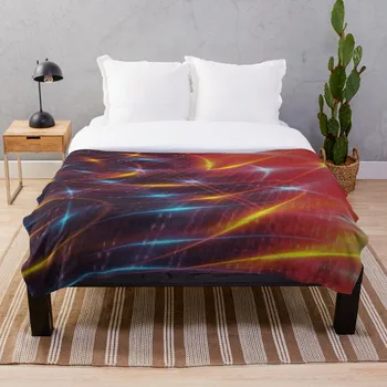 

Soft Blanket for Bed Sherpa Flannel Fleece Blanket Home Travel Sofa Soft Throw Blanket Abstract Red Futuristic Background