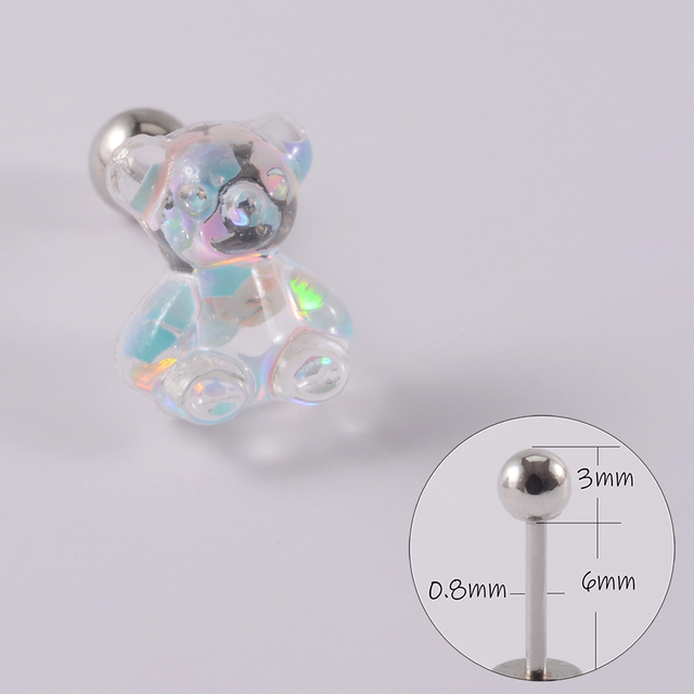 Surgical Steel CZ Cute Butterfly Ear Studs Cartilage Helix Lobe Conch Piercing Earring For Girls Gift Body Piercing Jewelry