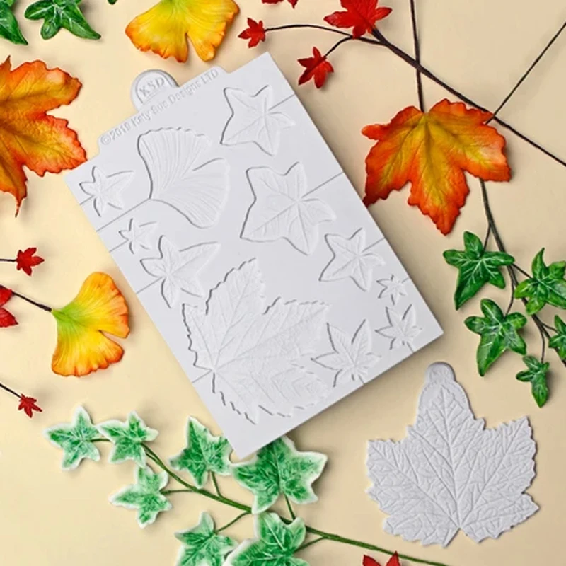 Цветок Pro Maple плющ гинкго листья Veiner плесень помадки торты инструмент для декора