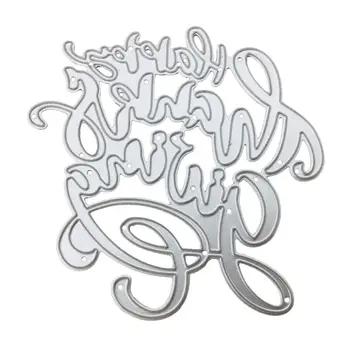 

Happy Thanksgiving Metal Cutting Dies Stencil Scrapbooking DIY Album Stamp Paper