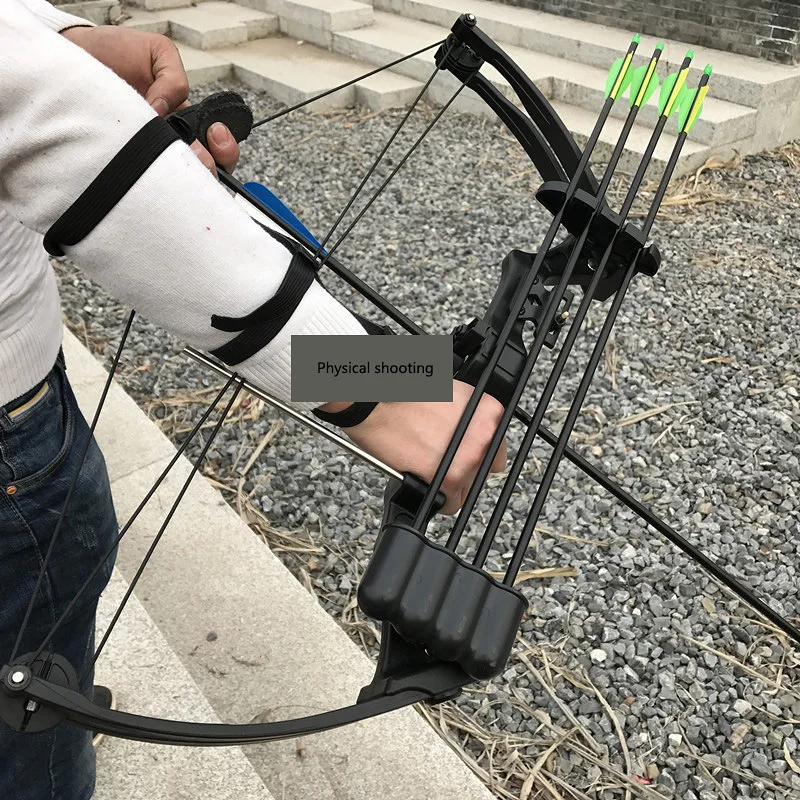 

Two colors children and adolescents 20 pounds aluminum alloy bow hunting bow and arrow traditional pulley fish shooting bow