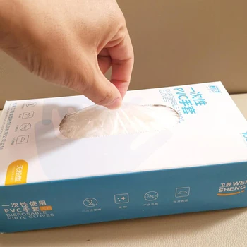 

Disposable Transparent Pvc Gloves Food-Grade Rubber Gloves Tattoo Protection Electronic Experiment Home Cleaning Gloves