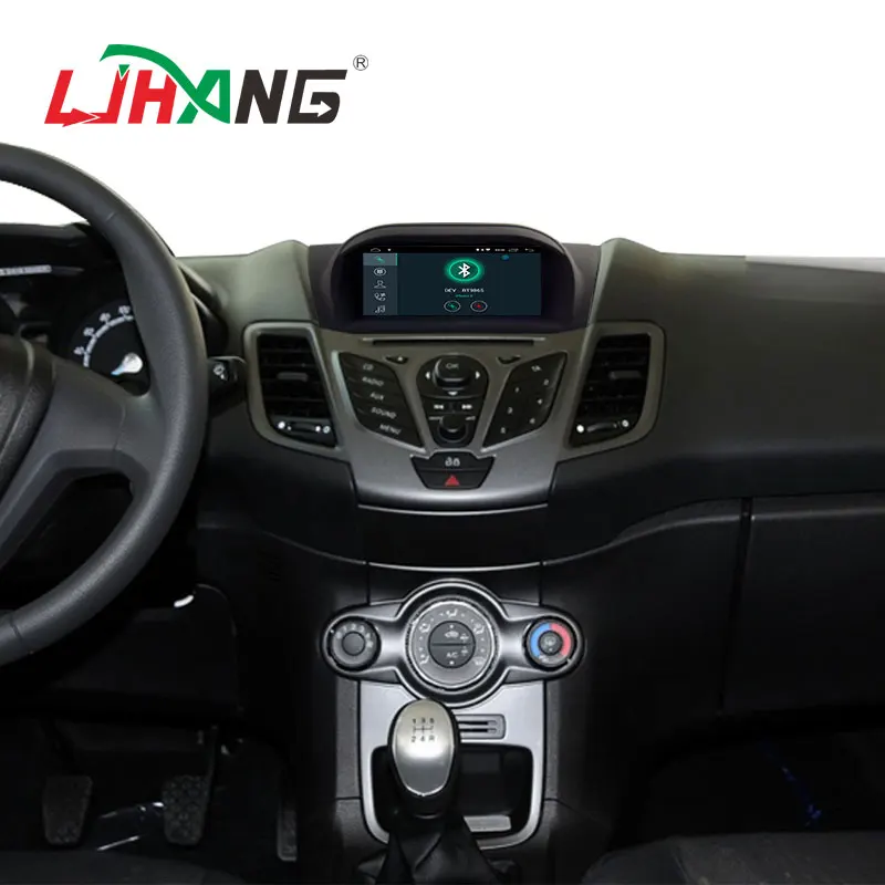 Discount LJHANG Car Multimedia Player Android 9.0 For Ford Fiesta 2008-2017 WIFI 2 Din Car DVD Radio Player GPS Navigation Stereo IPS RDS 4