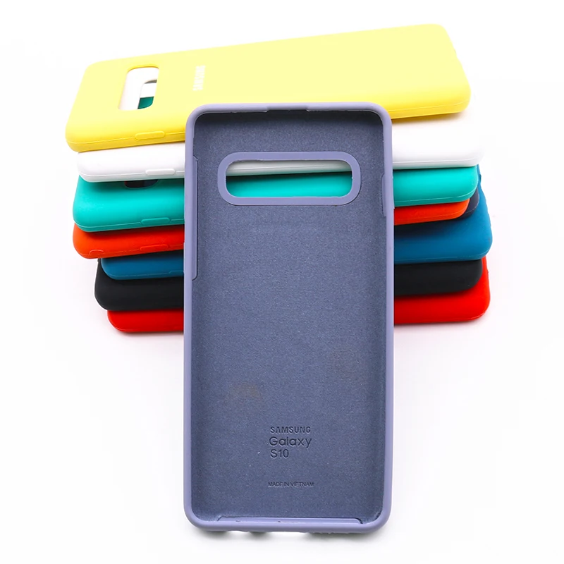 Силиконовый чехол S10Plus 100% Оригинальный для Samsung Galaxy S10e шелковистая мягкая на