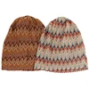 Geebro Women's Bohemia Wave Striped Beanie Hat Spring summer Multicolour Slouchy Hat for Ladies Knitted Bone hat Skullies Cap 2