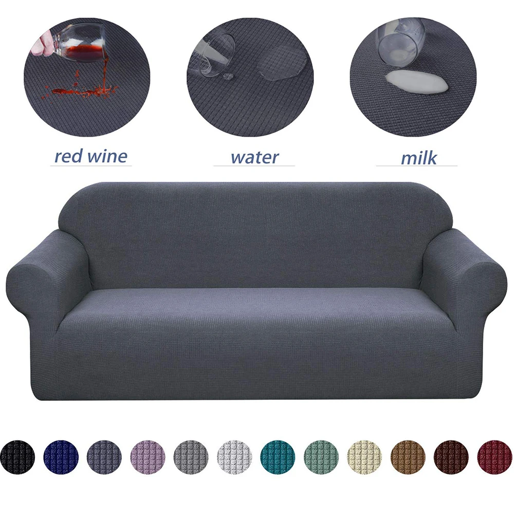 Polar Fleece Sofa Cover Universal Waterproof Couch Covers Solid Color Elastic Slipcover Non Slip Full Wrap Sofa Seat Covering Sofa Cover Aliexpress