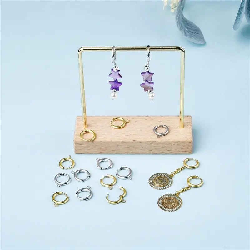 10/20Pcs Stainless Steel Blank Post Earring Studs Base Pins With Earring Plug Gold Steel Color Ear Back For DIY Jewelry Making
