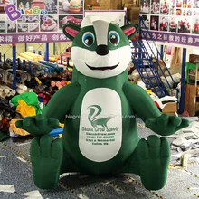 Настраиваемый размер 4.2mH зеленая надувная белка для наружного дисплея/рекламные надувные игрушечные белки