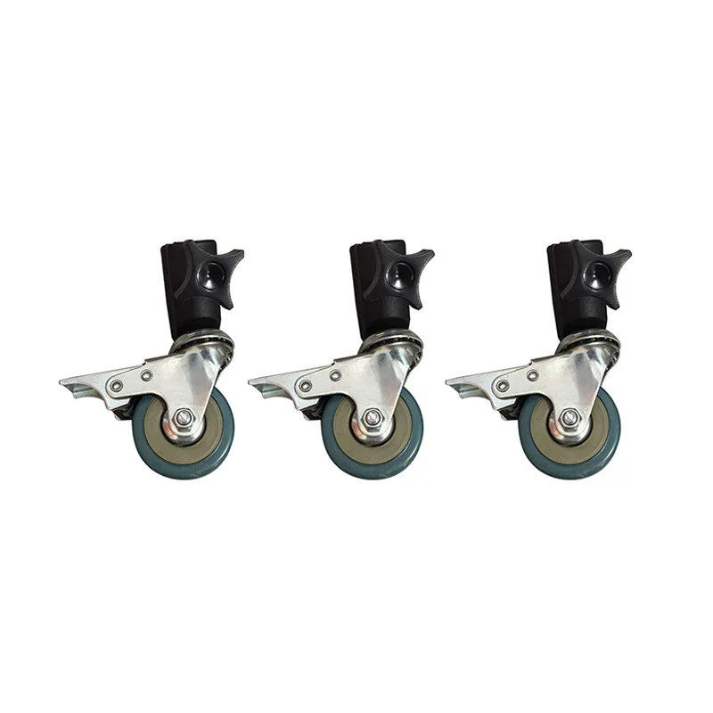 

AABB-3PCS 22mm Photo Studio Universal Caster Wheel Tripod Pulley Heavy Duty for Light Stands/Studio Boom