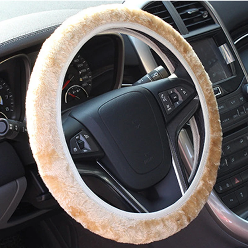 

Universal Soft Plush Car Steering Wheel Cover Interior Accessories Steering-Cover Car-styling 37-38cm Diameter