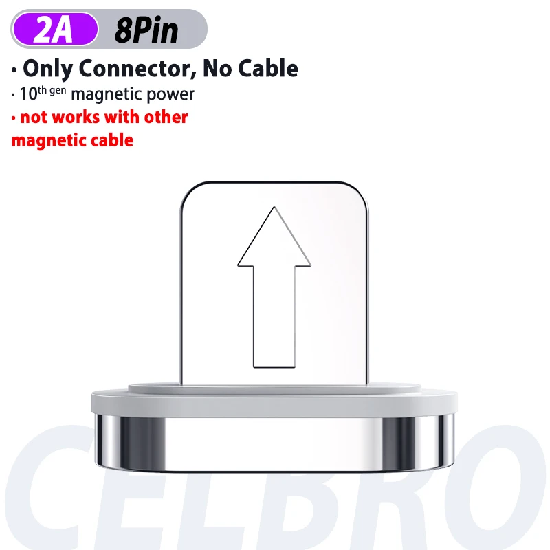 Магнитный usb-кабель для зарядки 5A/3A Tipe c mi cro Usb Cavo Magnetico быстрое зарядное устройство магнитный кабель для xiaomi mi a3 huawei - Цвет: only 8pin plug