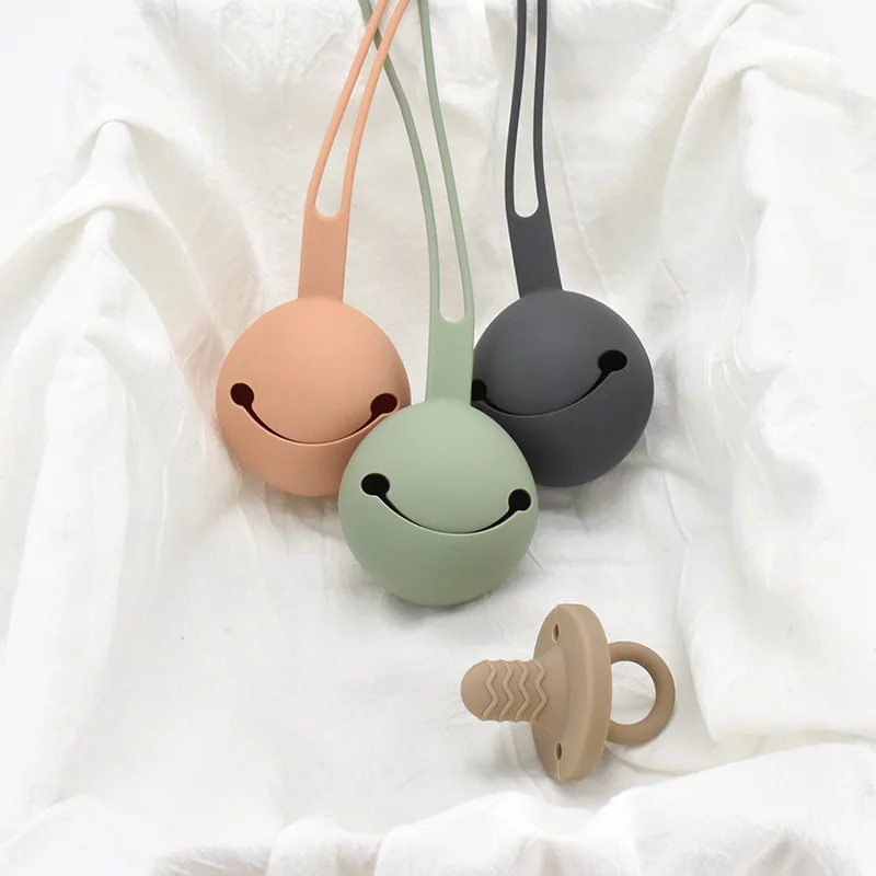 Silicone Nipple For Newborns Personalized Kids Pacifier Holder Portable Food Grade Nipple Case Baby Nursing Accessories pacifier holder