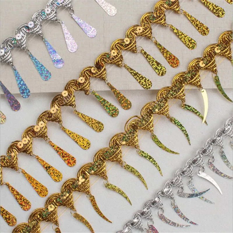 

Sequins hanging machete lace performance dance clothing accessories accessories lace drop hem DIY handmade