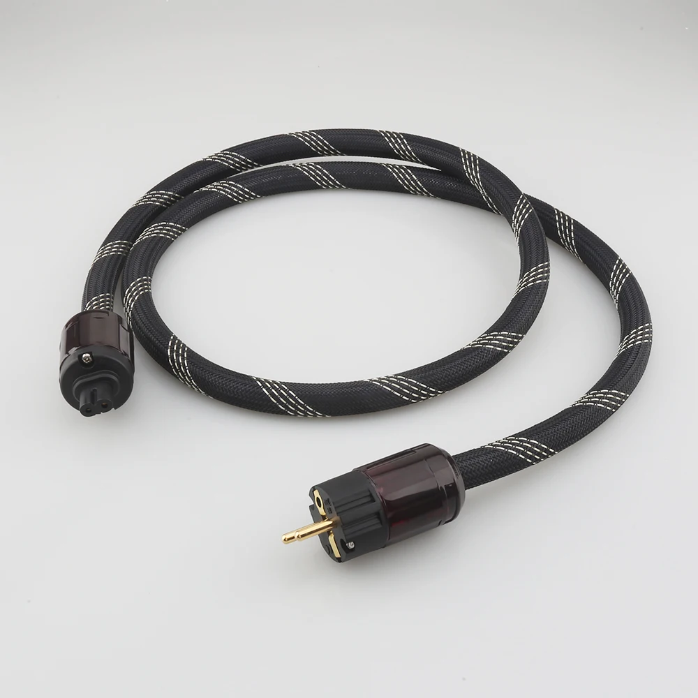 Hiend Audiophile Ac Power Cable With Schuko Eu Us Au Plug Pure Copper