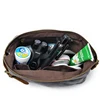 Canvas And Leather Men Toiletry Bag Water-resistant Dopp Kit For Travel Large Capacity Toiletries Bag Kit Functional Travel Bag 5