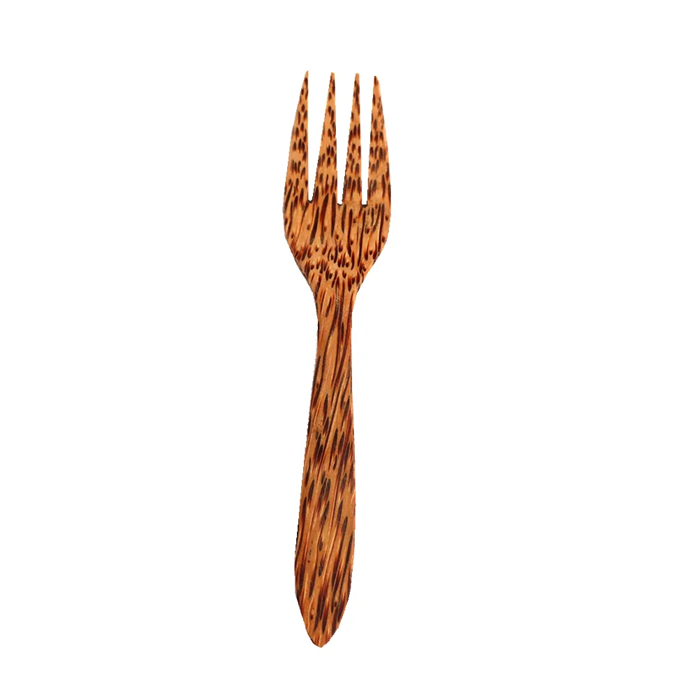 coconut wood fork Креативная натуральная чашка в виде кокоса Экологичная суповая салатная лапша, рис. Миска деревянные фруктовые миски художественное украшение ручной работы - Цвет: coconut wood fork