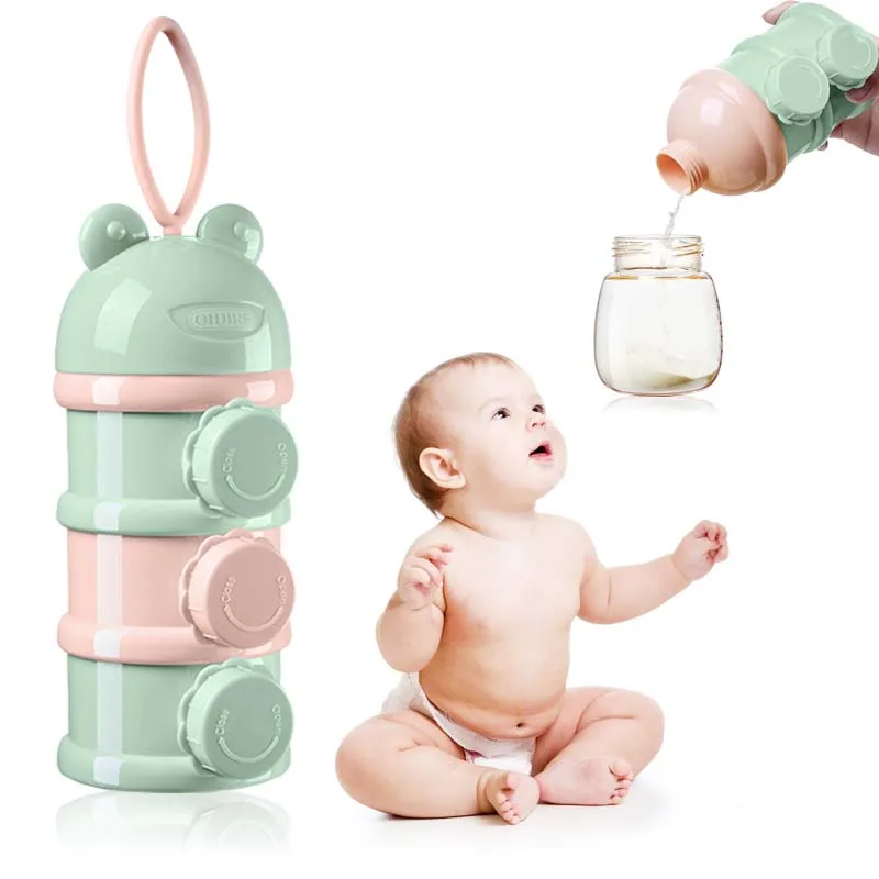 

Baby Feeding Food Box Mix Container Container Milk Powder Container Four Layer Kids Toddler Portable Formula Dispenser Box