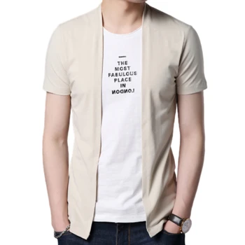 

2019 New Fashion T Shirts For Men Solid Color False two Summer Trends Street Wear Short Sleeve Tshirts Men Clothes Casual Short