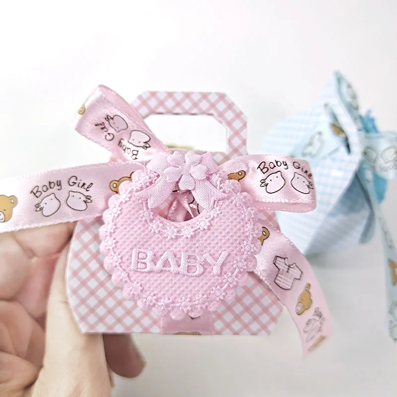 12Pcs Candy Shape Baby Shower Favors Candy Box Christening Gift Party B 