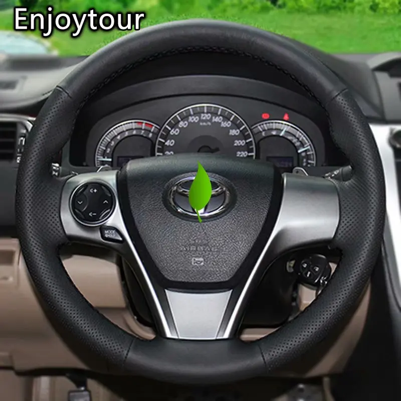 Кожаные аксессуары для Toyota Camry 2012 2013 2014 2015 2016 2017 avalon 2017|Чехлы на руль| |