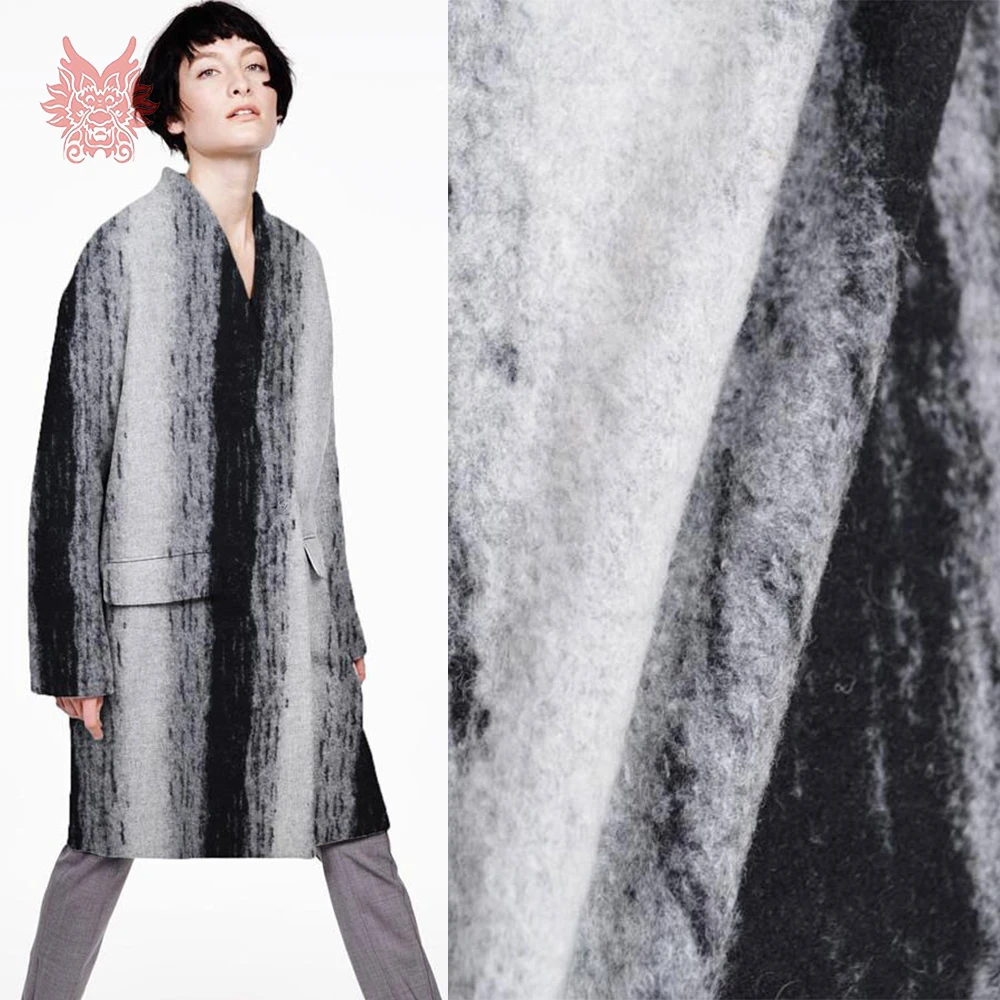 Французский винтажный стиль жаккард супер толстый кашемир вискоза шерсть ткань для DIY ткань зимнее пальто tissu de laine cachemire SP5859