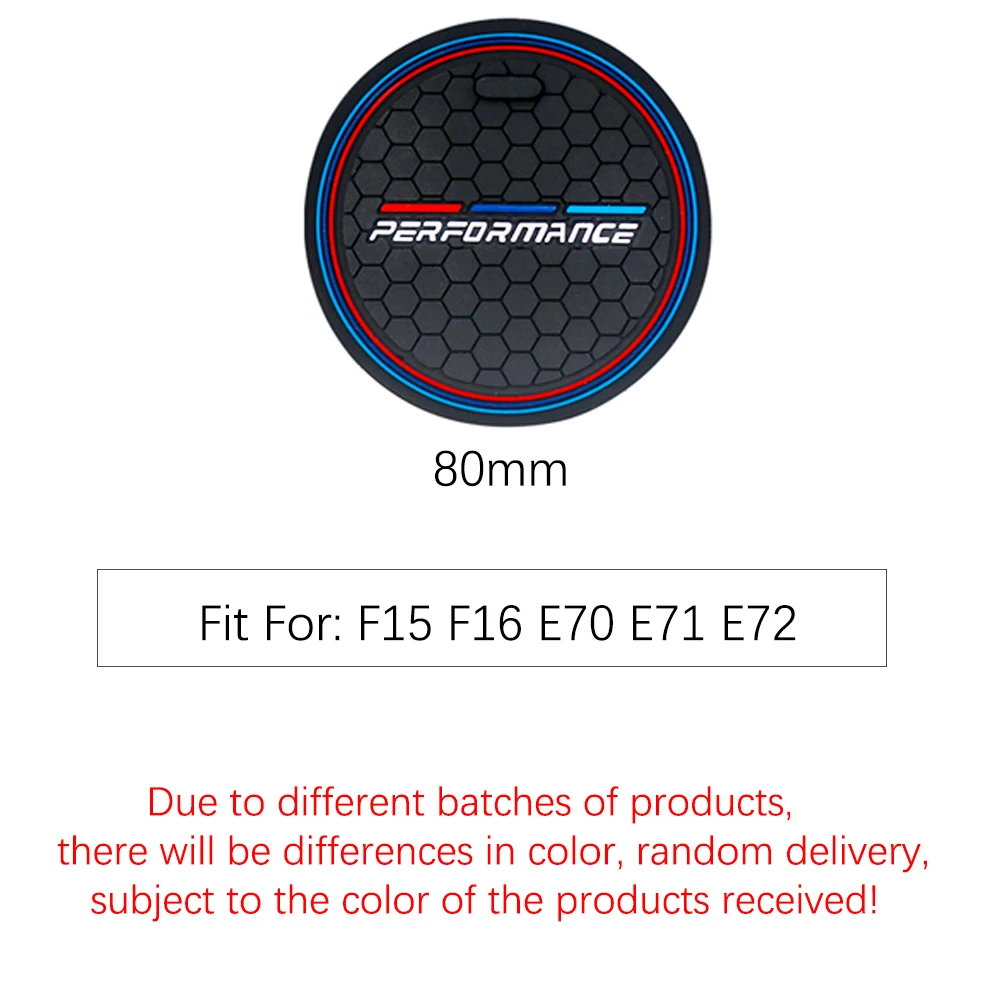 2Pcs Anti-Slip Cup Mat For BMW F10 F30 F15 E60 E83 F01 G11 F25 G01 E91 G02 F15 G05 E70 F16 G06 M Car Coasters Cup Holder Mats