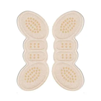 

1pair Slow Rebound Butterfly Dispensing Anti-skid Heel Stick Women Insoles For Shoes High Heels Pain Relief Foot Care Inserts