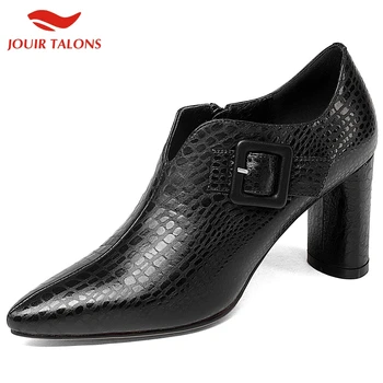 

JOUIR TALONS In Stock Pointed Toe Elegant Genuine Leather Office Ladies High Heels Skin Woman Shoes Women Pumps