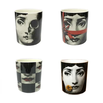 

variety portait face Aromatherapy Candle Holder Decorative Makeup Pen jar Ceramic Lady Face Box for Diy Candle Desk Ornaments